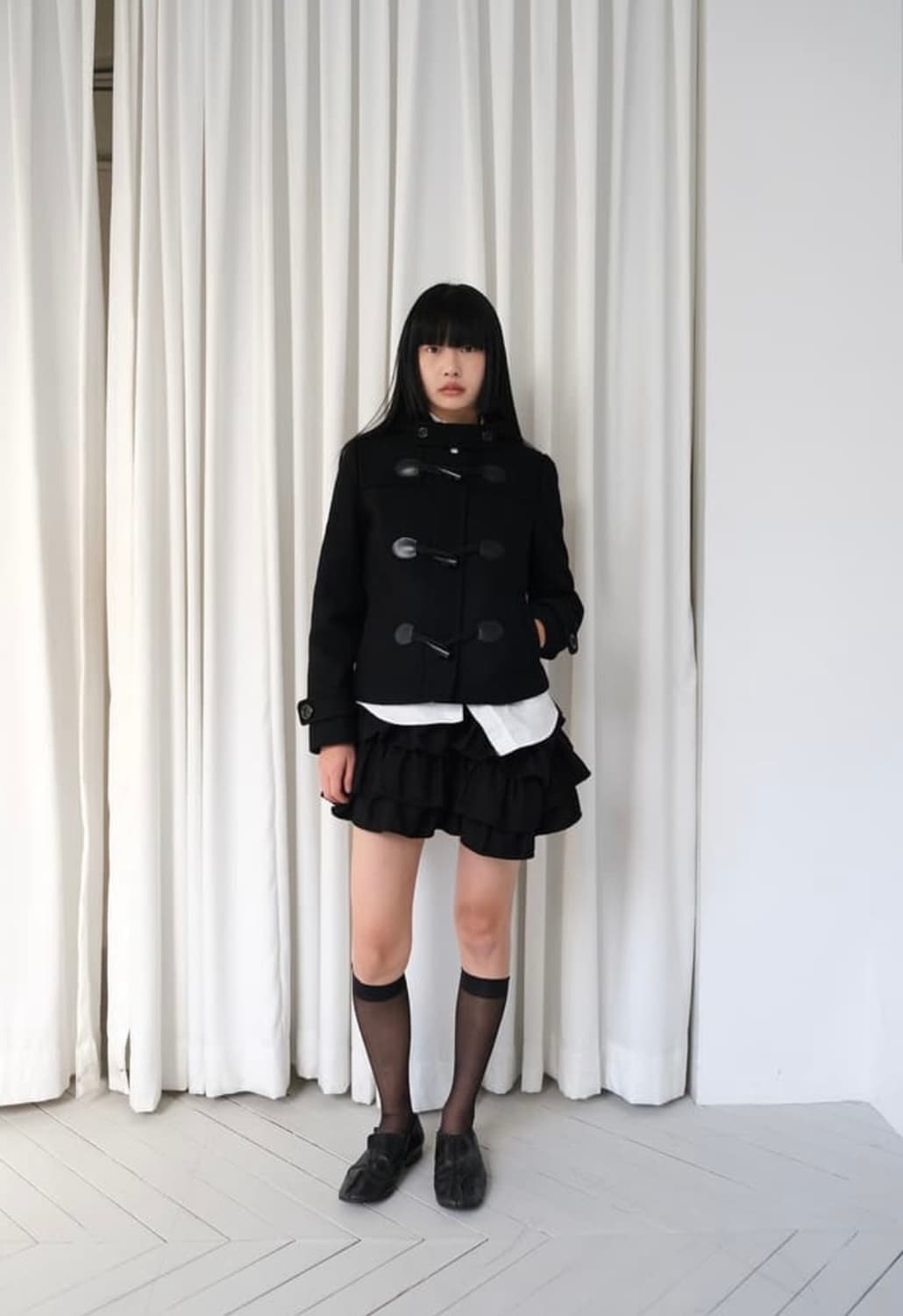 Soonji 더플 후드 코트 상품이미지2