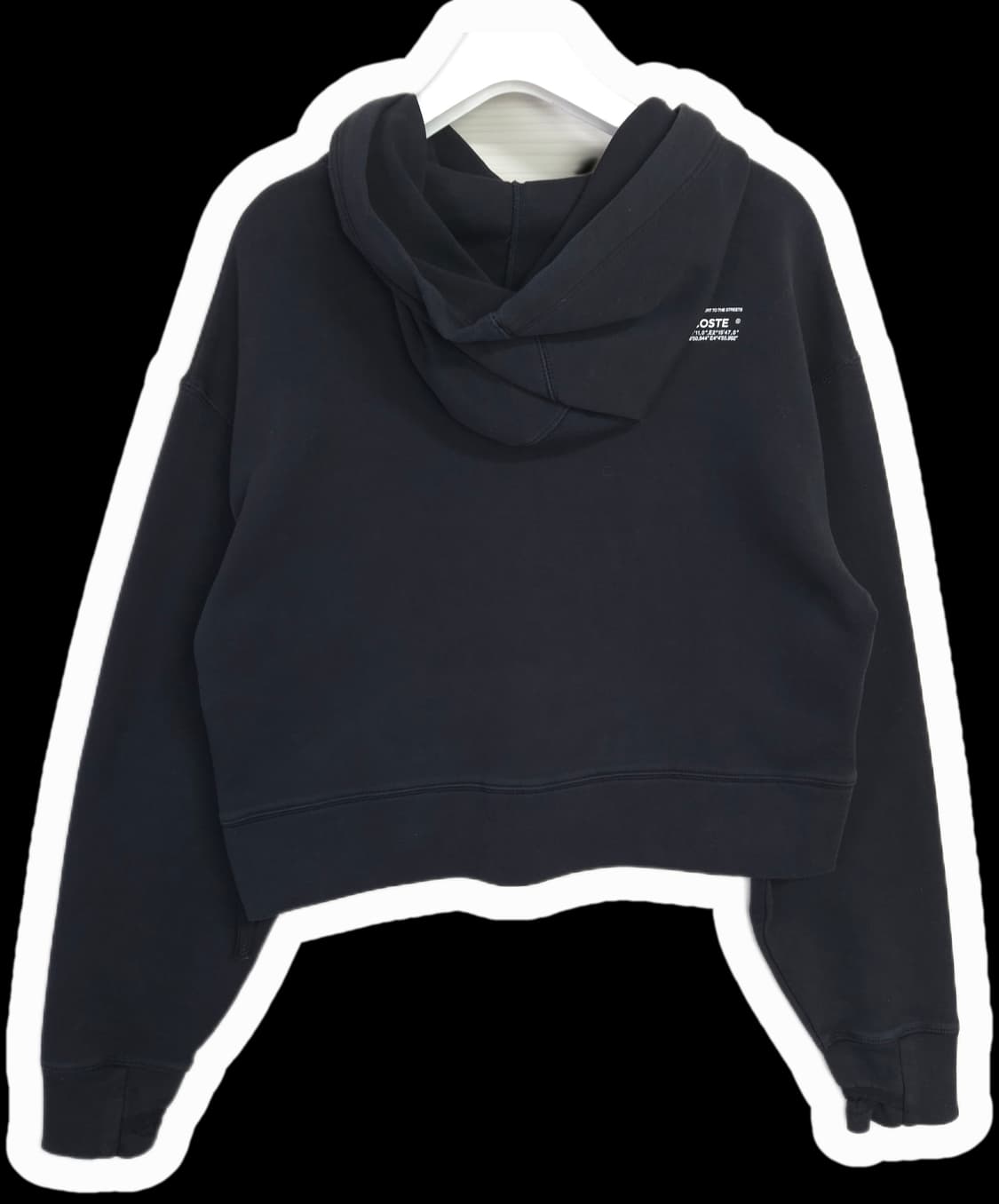 여 55 라코스테 A급 크롭 후드티셔츠  상품이미지5