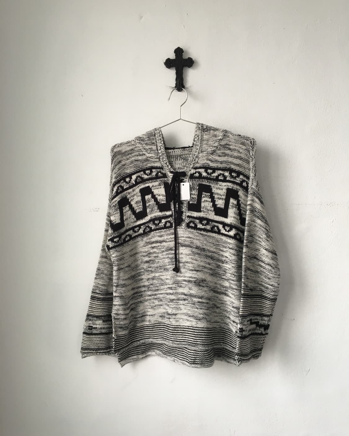 Ethnic mood hood knit 상품이미지2