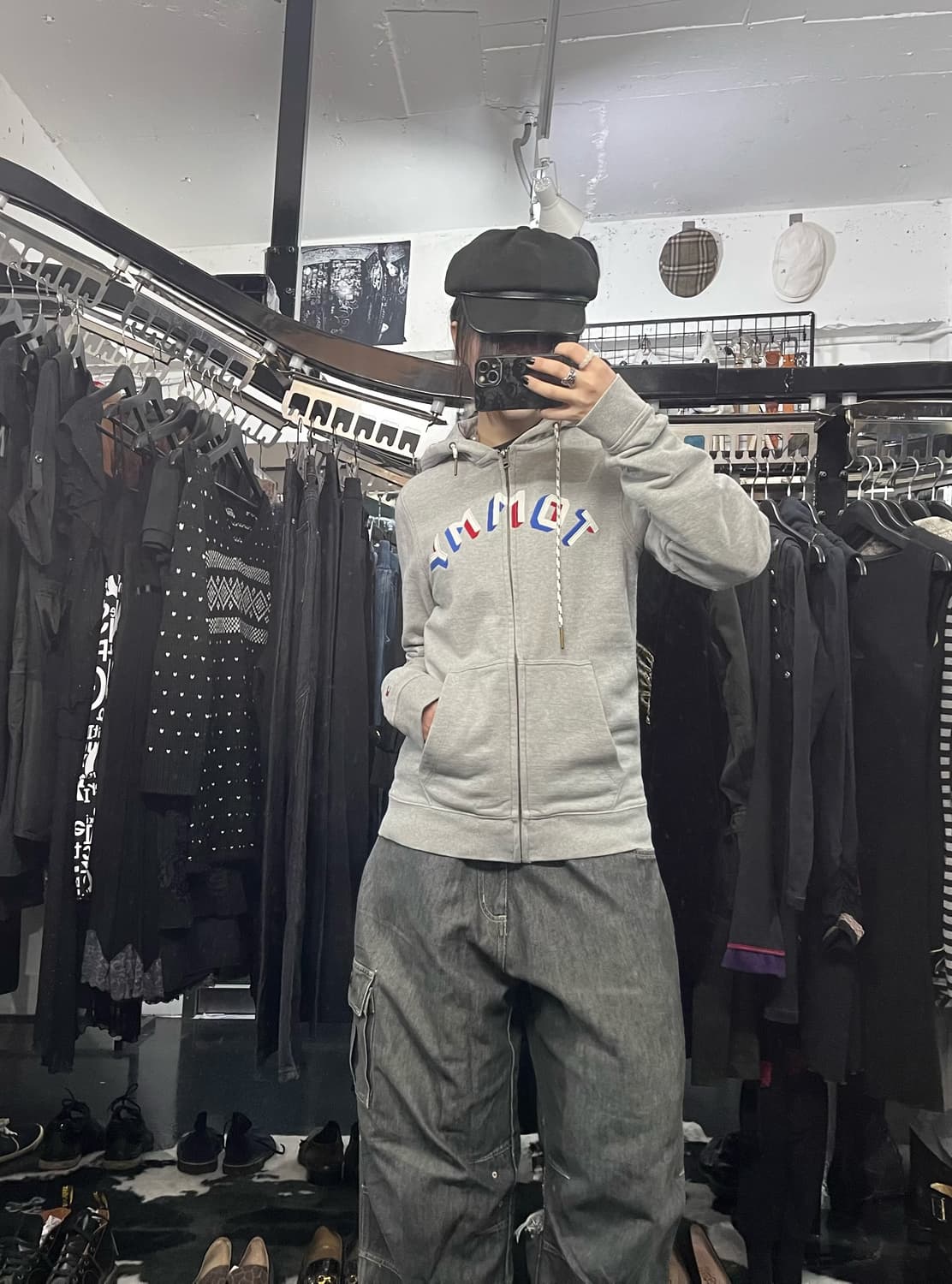 타미힐피거 자수 로고 프린팅 후드집업 상품이미지1