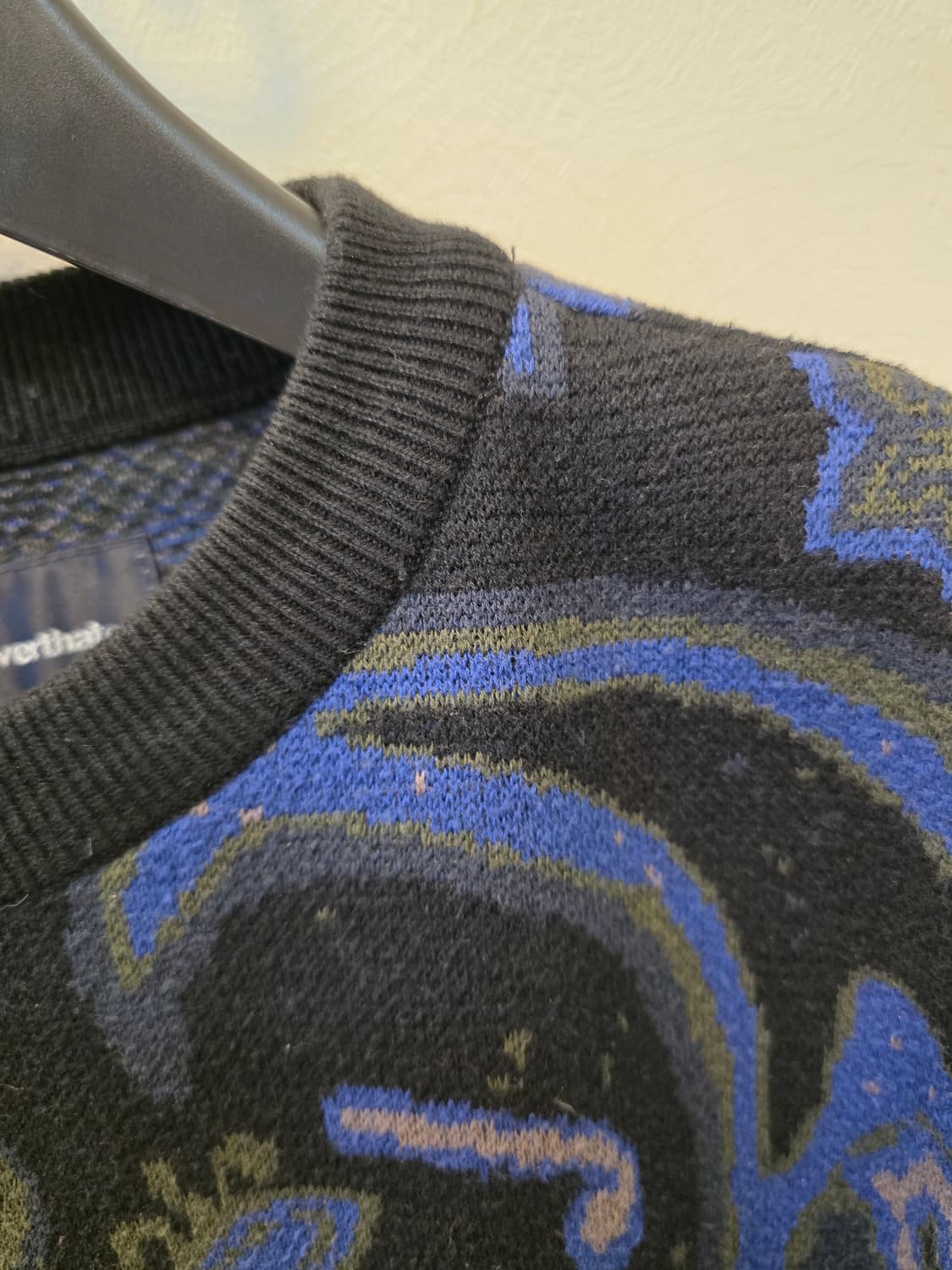 디스이즈네버댓  베이즐리 자카드 니트 블랙 L 상품이미지1