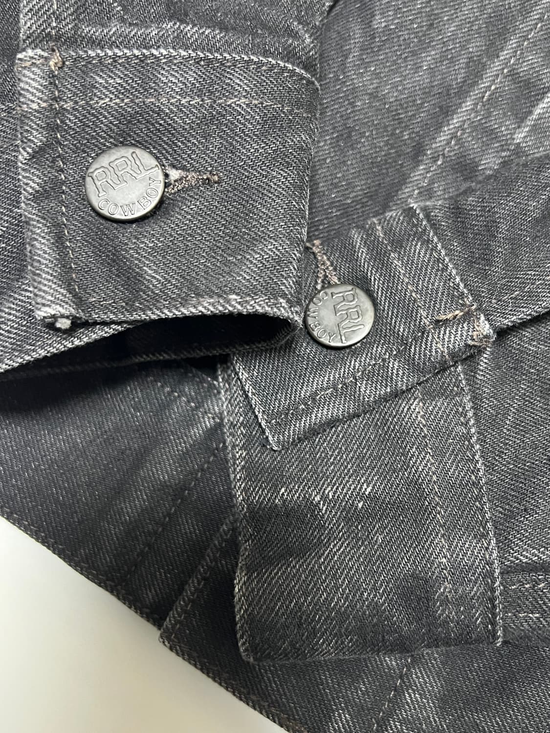 택포43) RRL 더블알엘 Lot271 블랙 트러커 데님자켓 S 상품이미지9