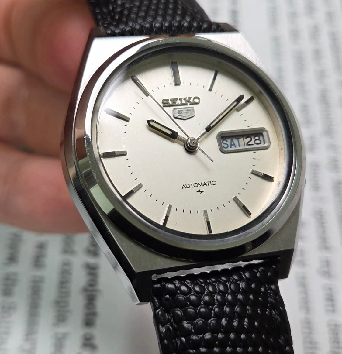 레어] 빈티지 세이코 오리지널 화이트린넨판 각러그 7009 오토매틱  상품이미지8