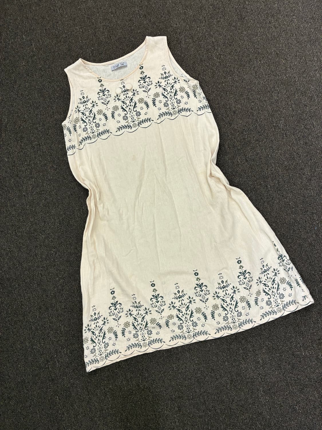 OS)Japanese vintage 여성 에스닉 패턴 나시 원피스 상품이미지2