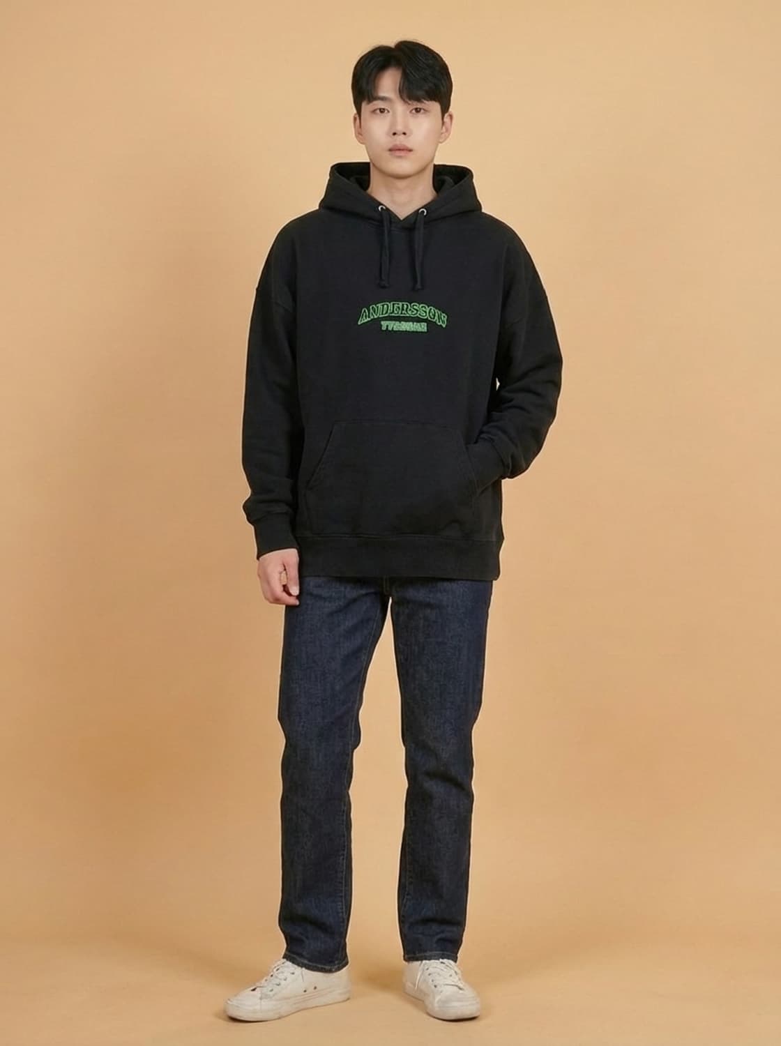 앤더슨벨[Andersson Bell] 캘리포니아 레터링 후드 티셔츠 상품이미지1