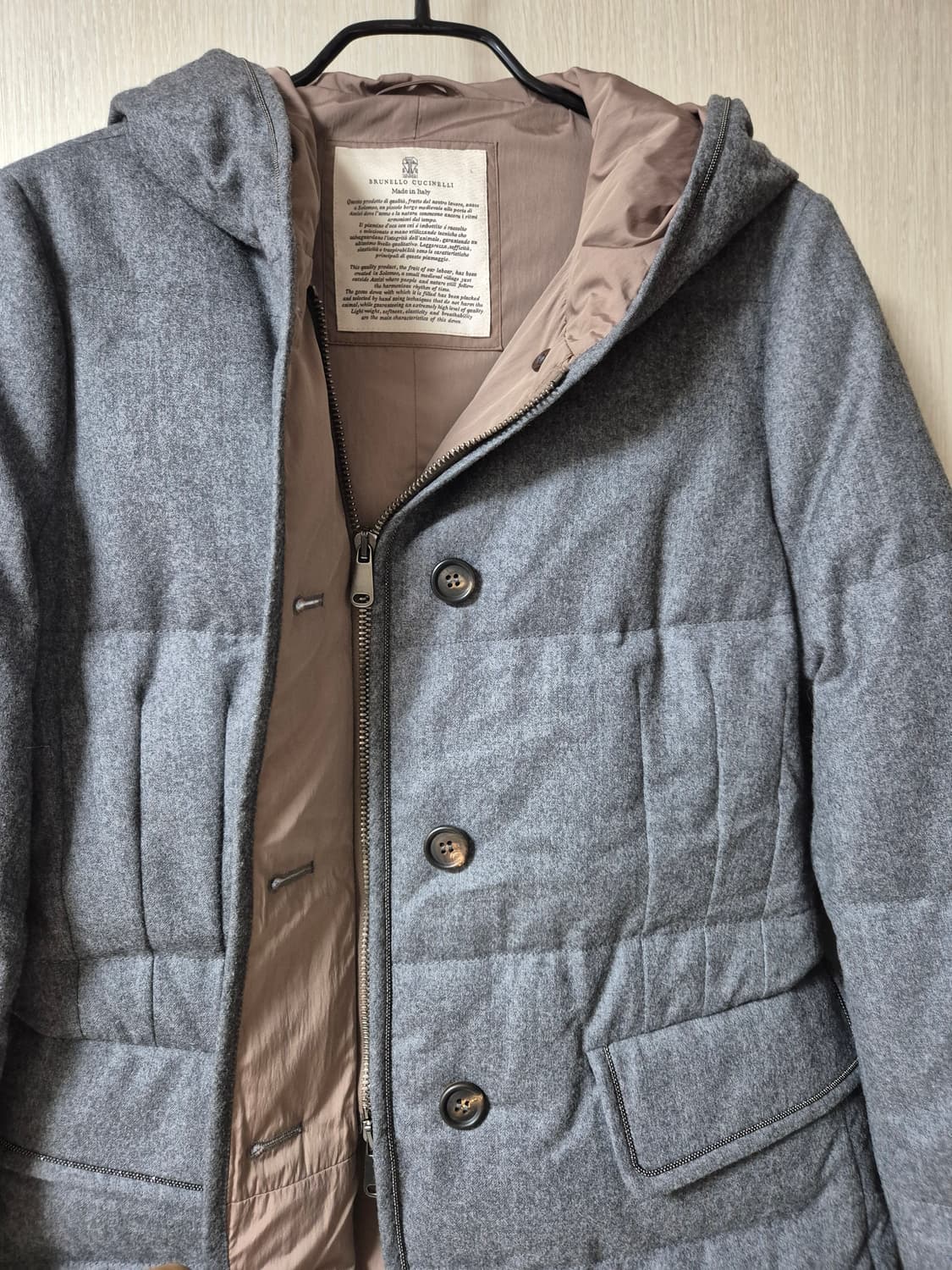 (명품) 부르넬로 쿠치넬리 다운패딩 버진 울패딩자켓 후드자켓 상품이미지3