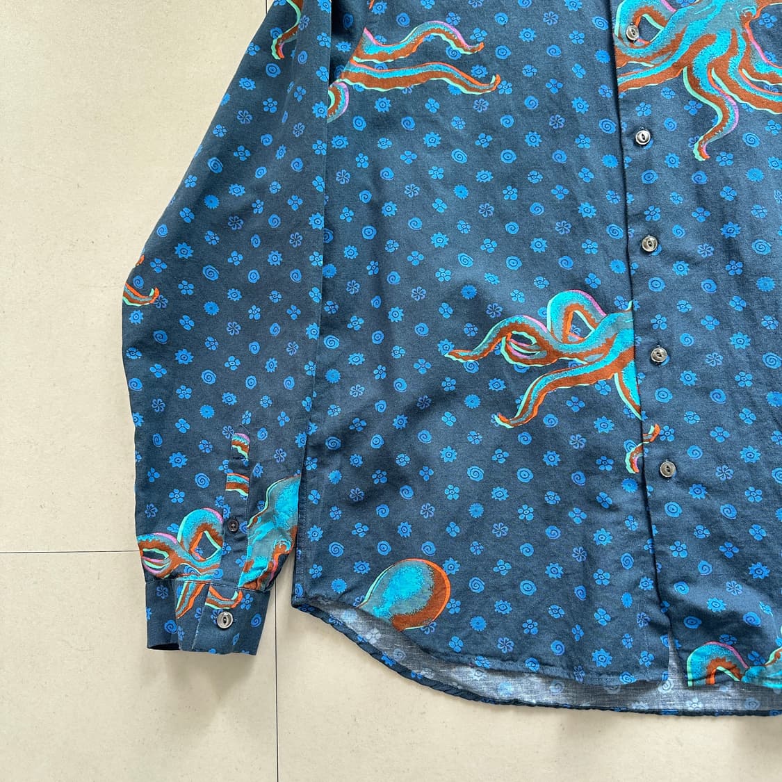 00s PS 폴스미스 문어 패턴 셔츠 XL 상품이미지4