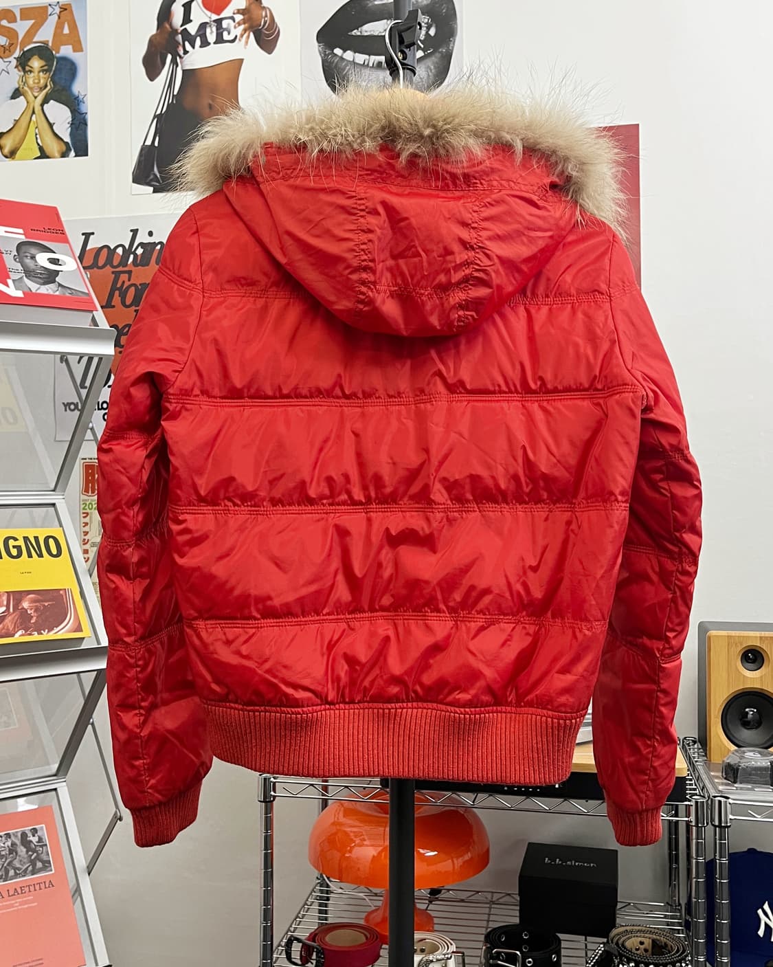 올드 빈티지 퍼 후드 다운 패딩 상품이미지7