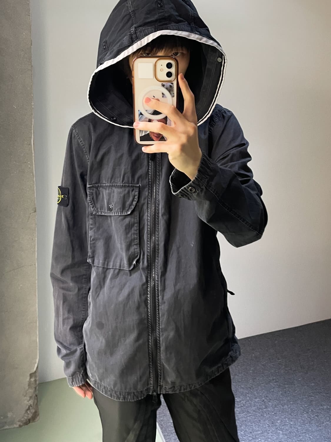 스톤아일랜드 21F/W 올드 이펙트 후디드 자켓 상품이미지1