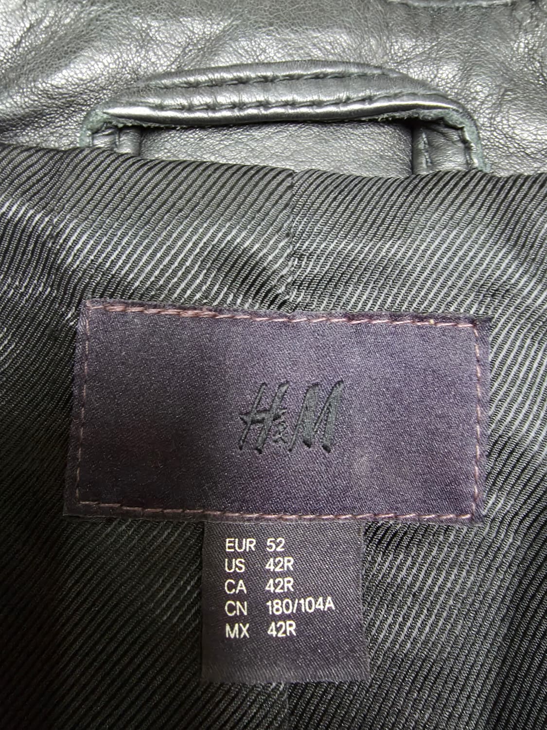  H&M의 프리미엄 카우하이드 더블 라이더 자켓 상품이미지3