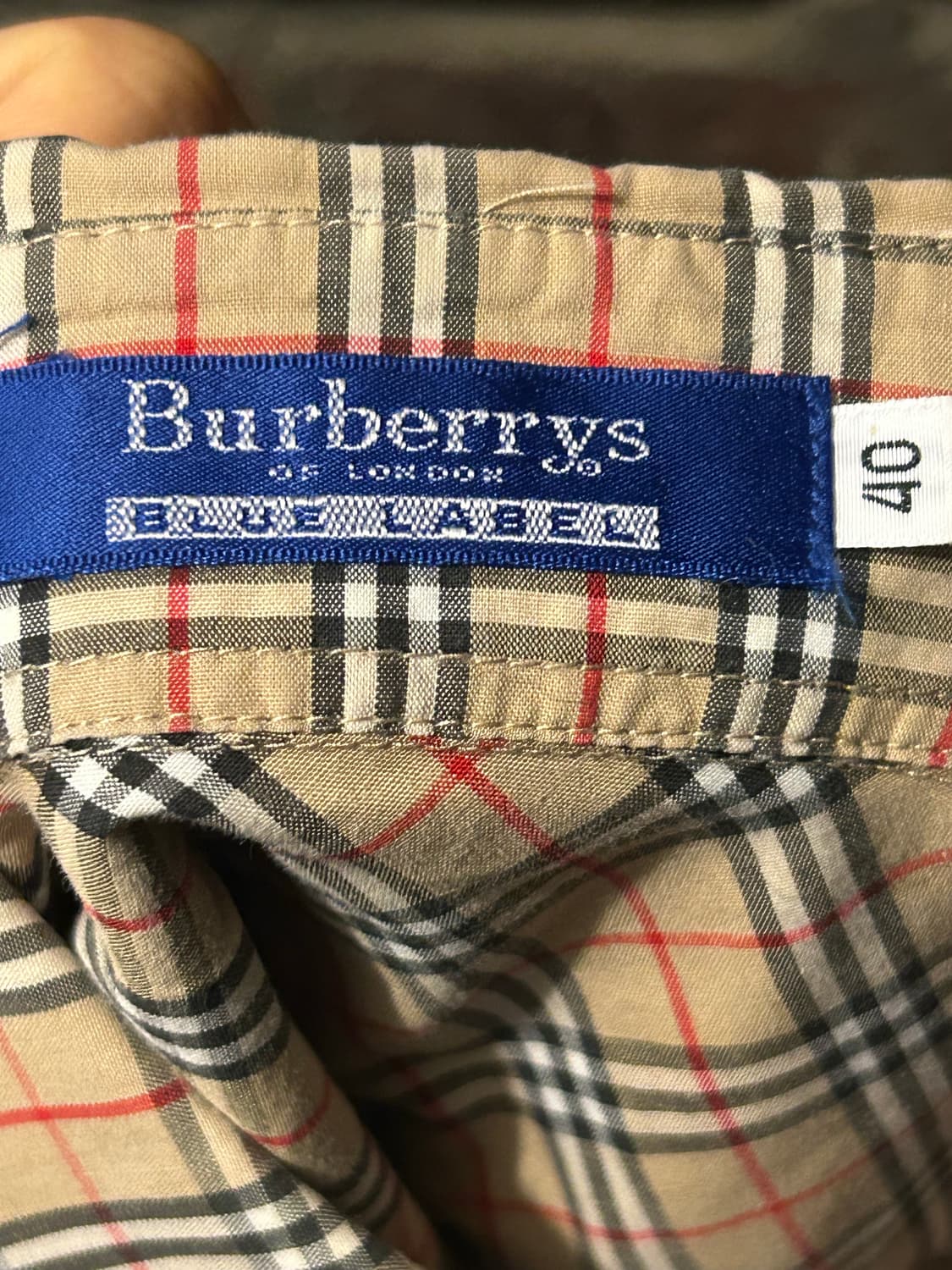 2000s JPN 버버리 블루라벨 긱시크 노바 체크셔츠 상품이미지5