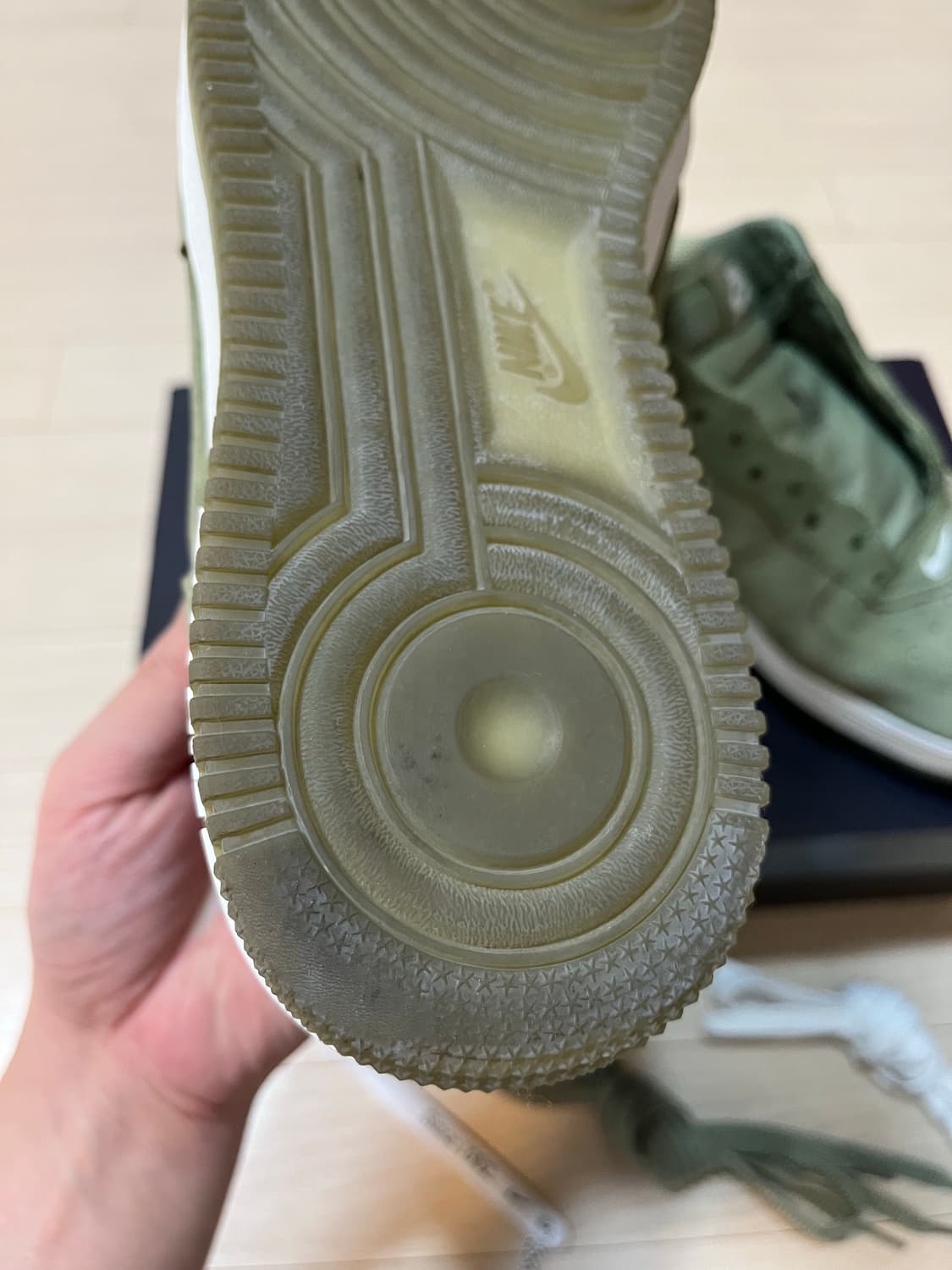 나이키 에어포스 280 사이즈 누벅 그린 중고. 세무 스웨이드 상품이미지3