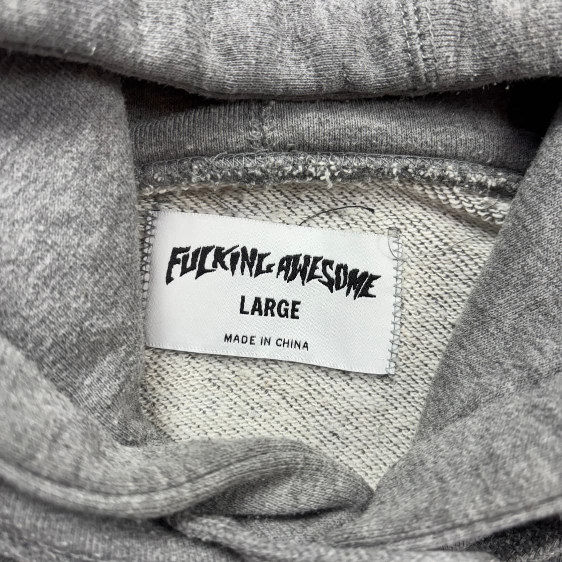 퍼킹어썸 빅로고 그레이 후드티 상품이미지3