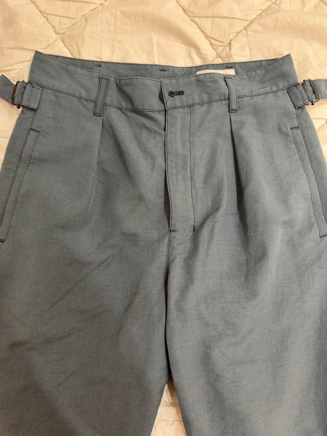 르메르 플리츠 스트레이트 팬츠 로열블루 34사이즈 상품이미지4