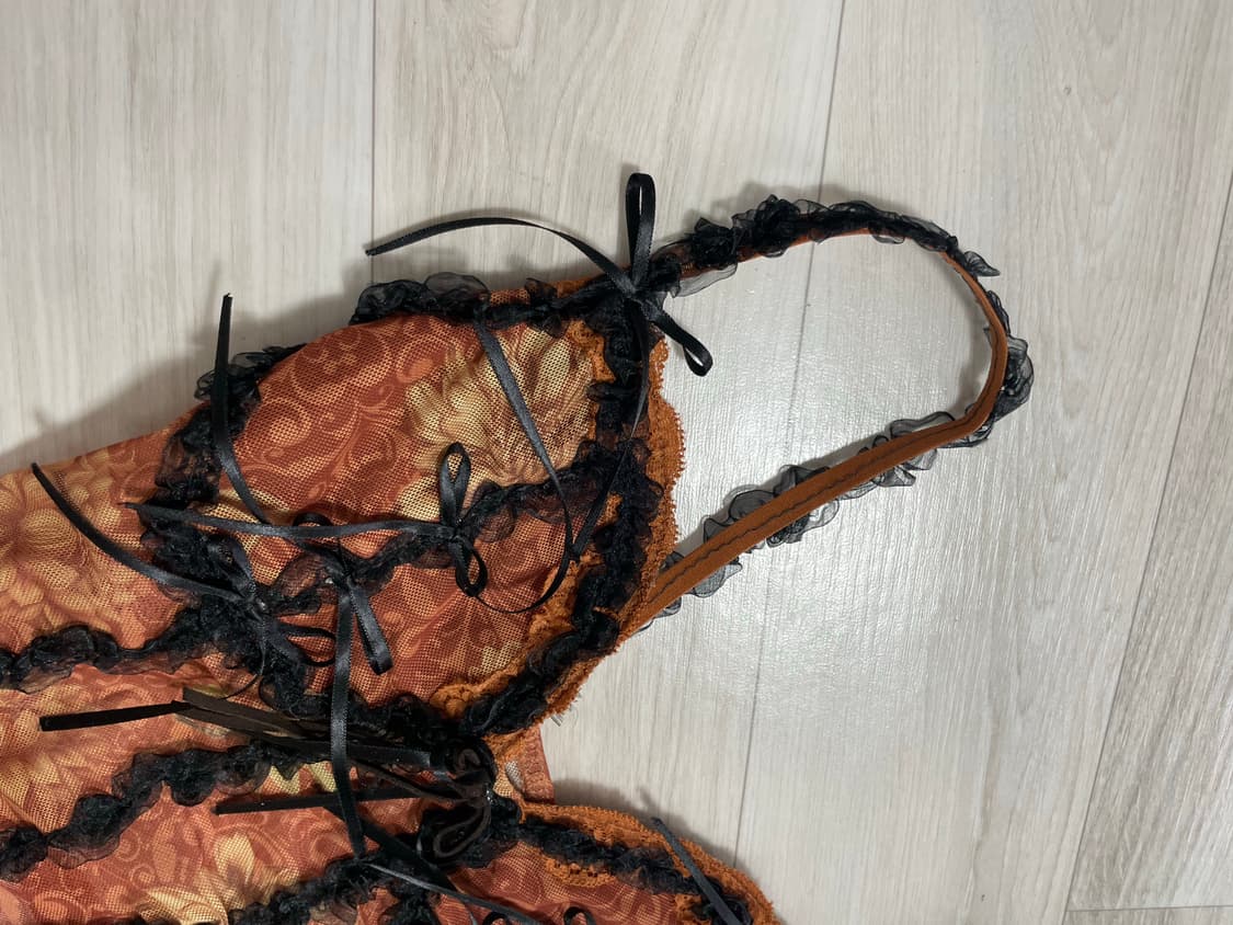 핸드메이드 레이스 코르셋 탑 나시 상품이미지6