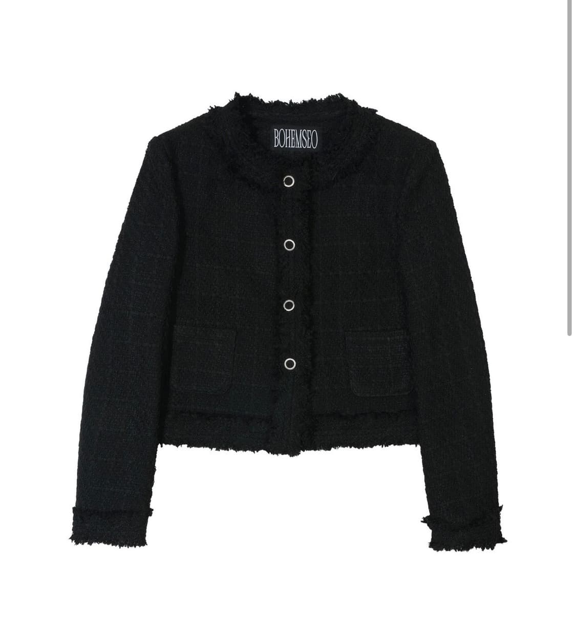 Bohemian seoul 보헤미안서울 러프 라운드 트위드 자켓 상품이미지1