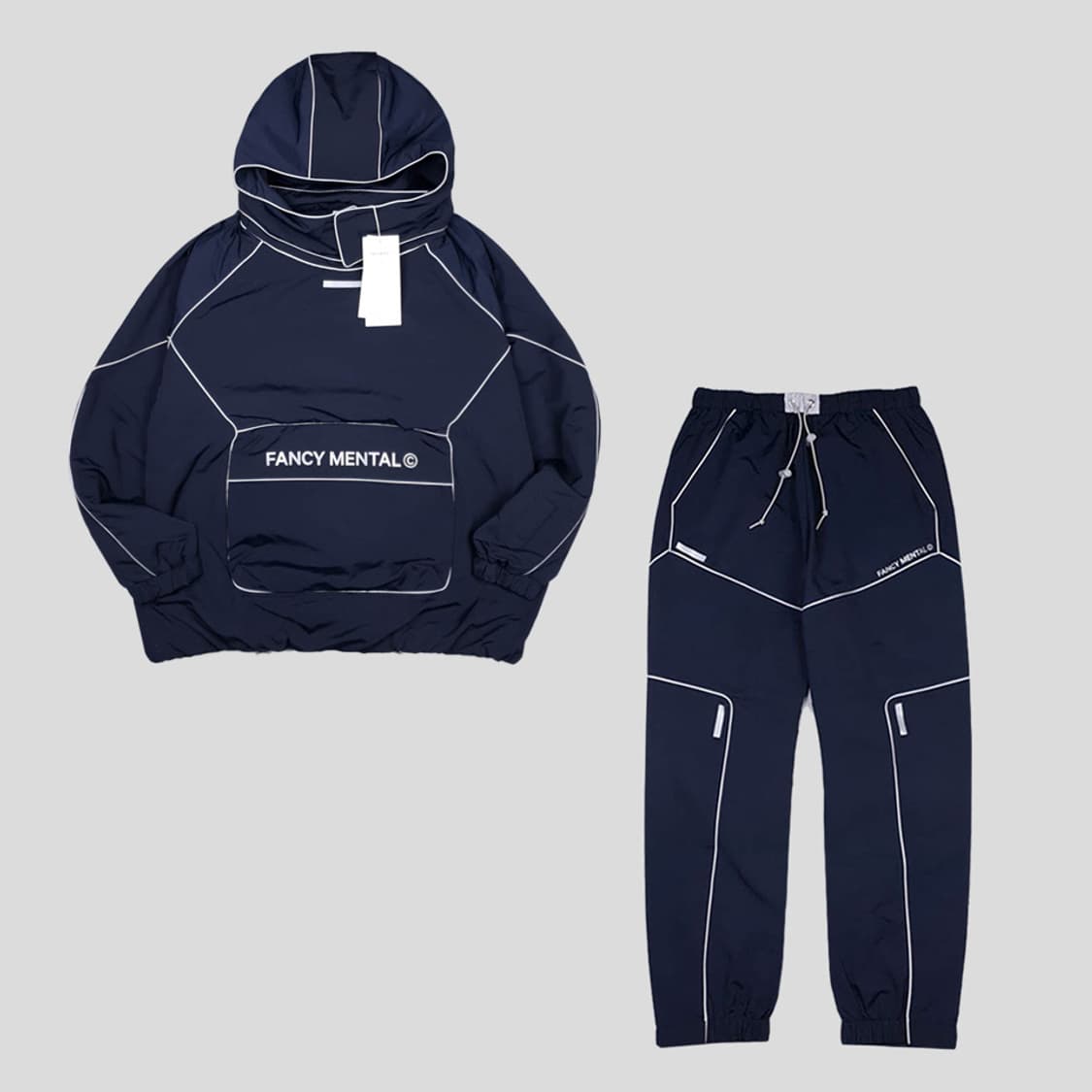 FANCYMENTAL 펜시멘탈 불랙 리플렉티브 웜업 셋 상품이미지1