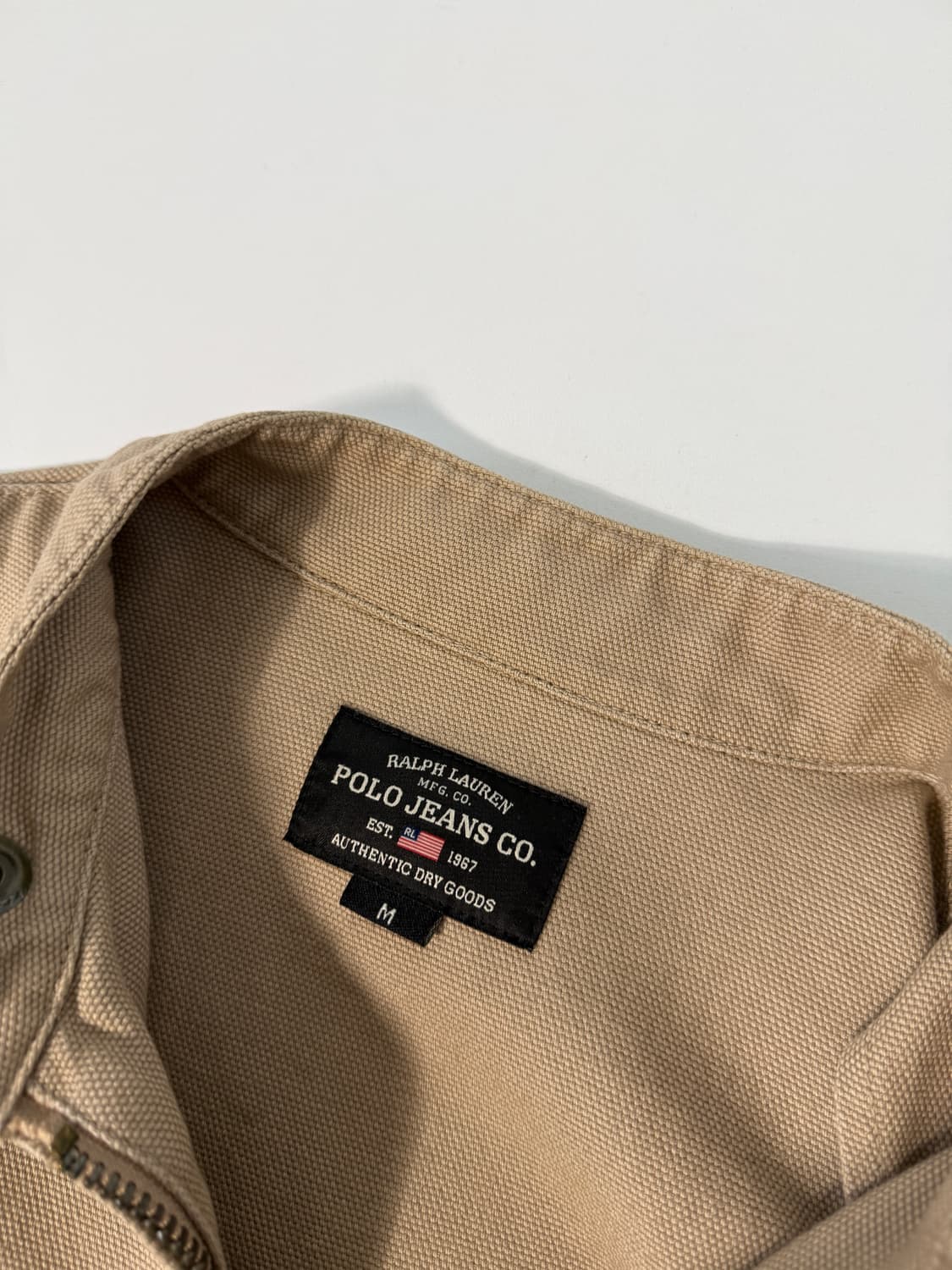 폴로 진스 캔버스 코튼 베이지 바이커 자켓   상품이미지8