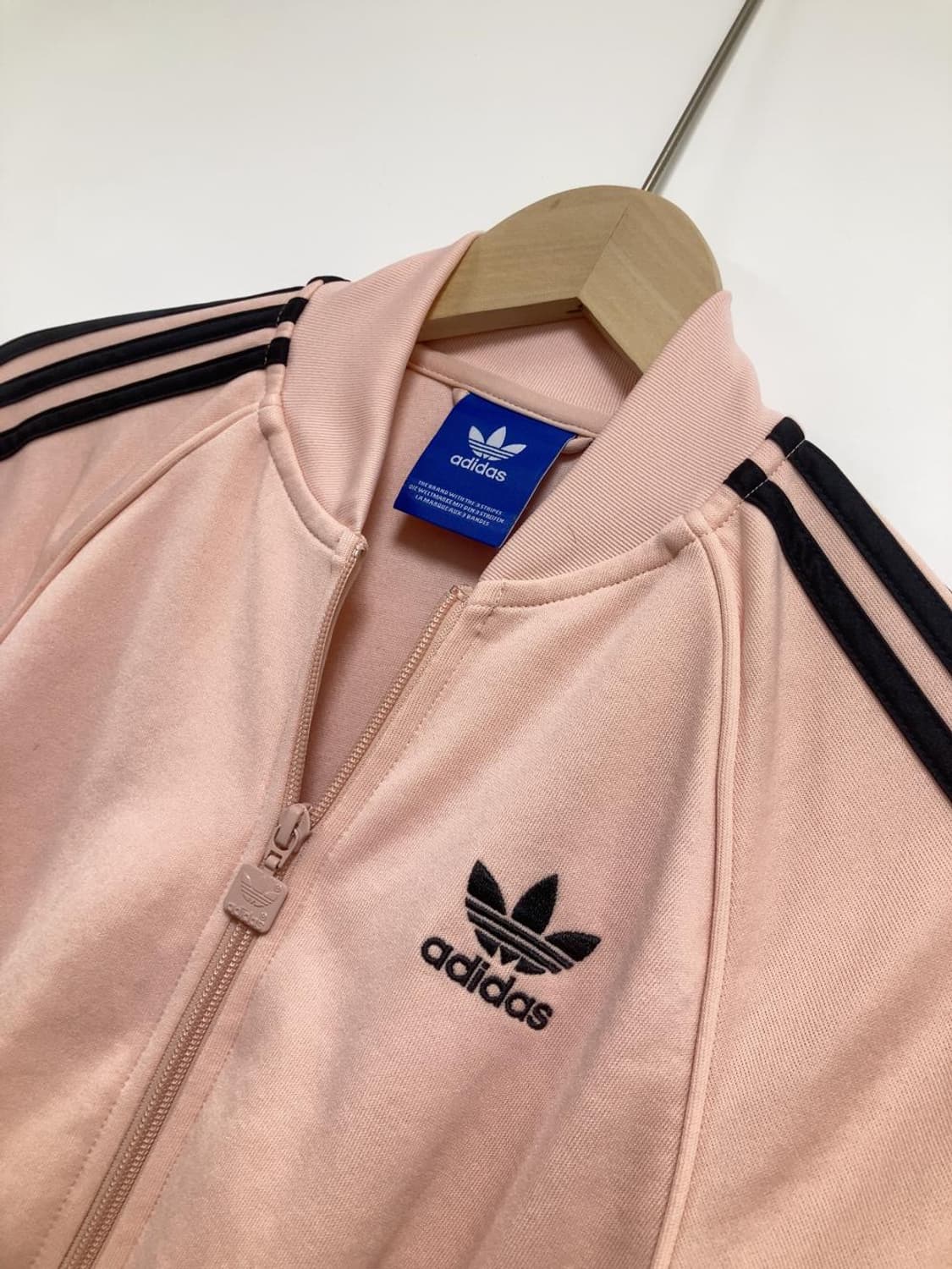 아디다스 연 분홍 핑크 블랙 져지 딸기우유 자켓 빈티지 집업 트랙탑 상품이미지2