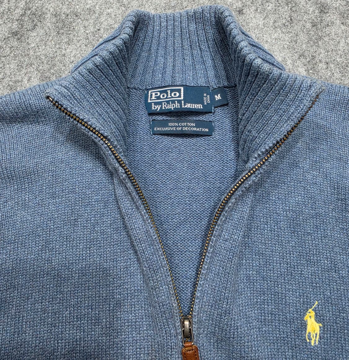 폴로 랄프로렌 빈티지 코튼 하프집업 반집업 니트 M 상품이미지5