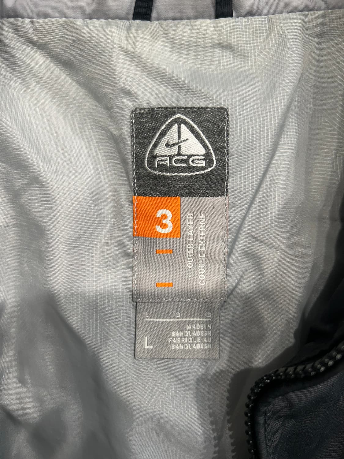라지 나이키 ACG 빈티지 스티치 바람막이 자켓 블랙 상품이미지4