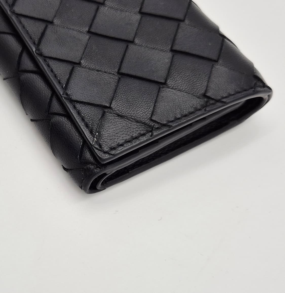 [중고명품셀렉트]보테가베네타 3단 반지갑 블랙 금장 지퍼 지갑 상품이미지10