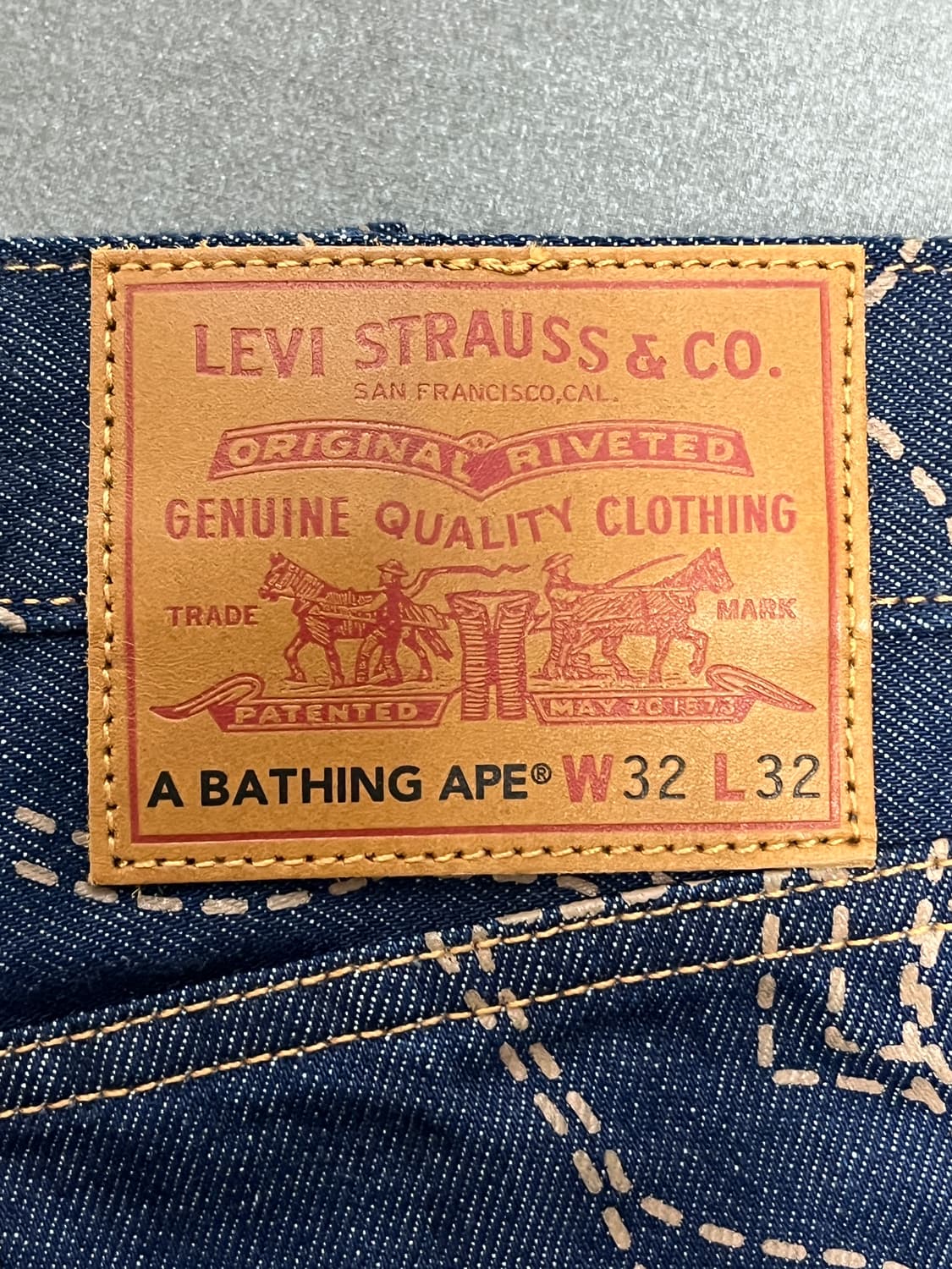 베이프 리바이스 501 93 인디고 32 상품이미지5