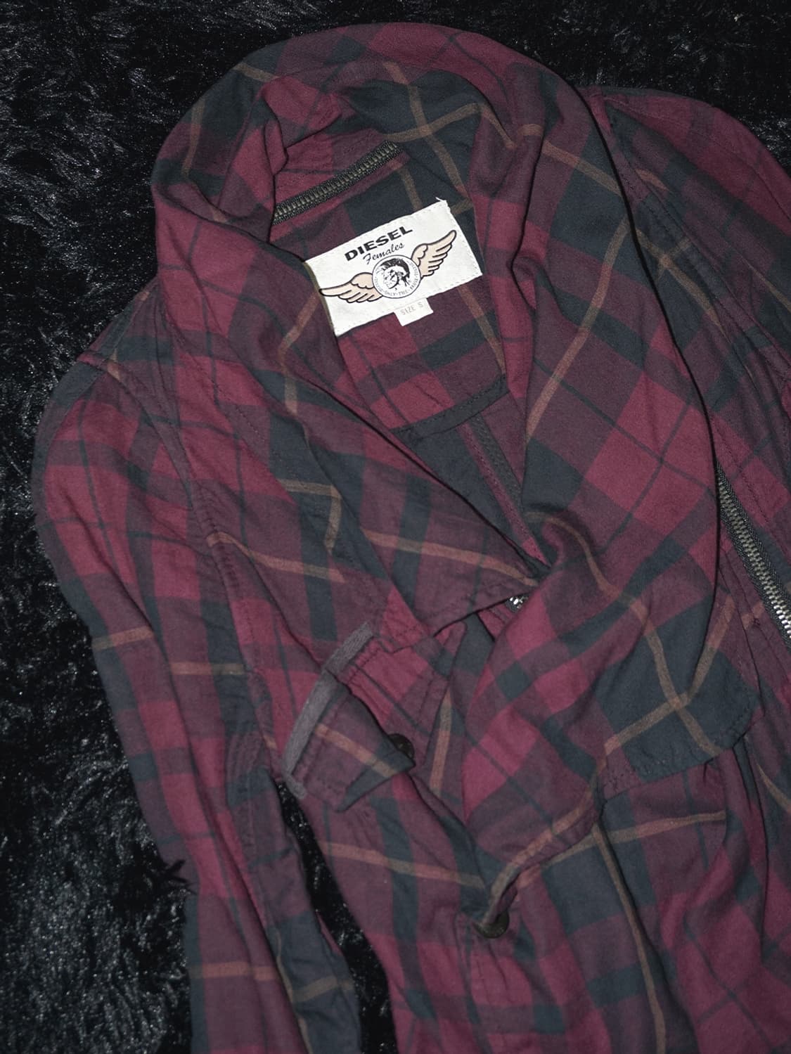 (diesel) diagonal check punk jacket  상품이미지2