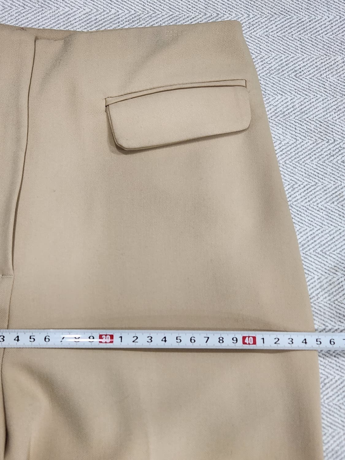 [XS] 자라 ZARA 연베이지 와이드 팬츠 XS 상품이미지7