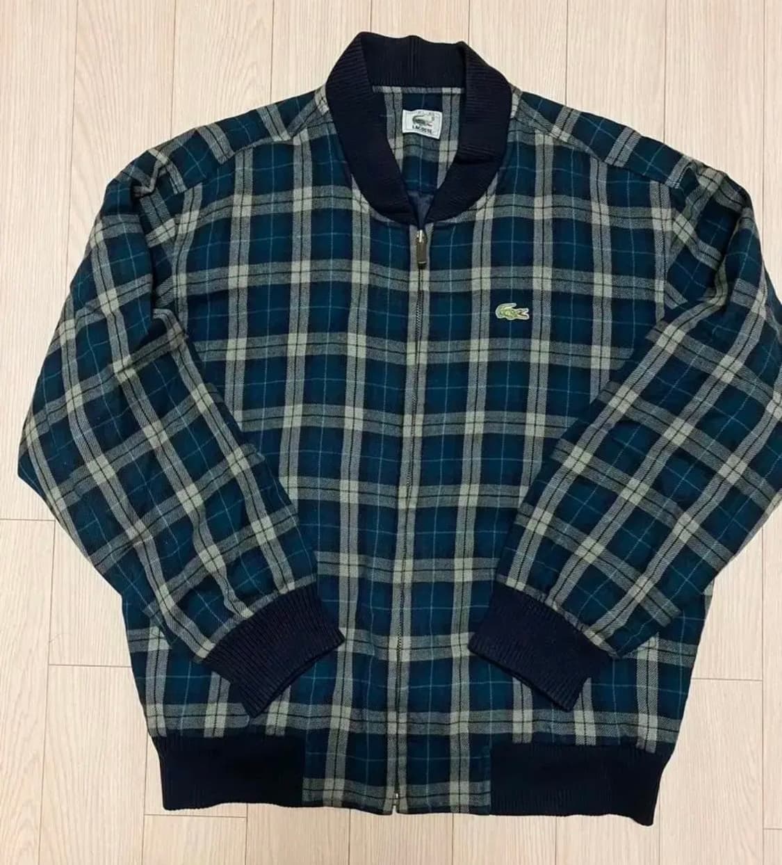(빈티지) 라코스테 체크 블루종 상품이미지1