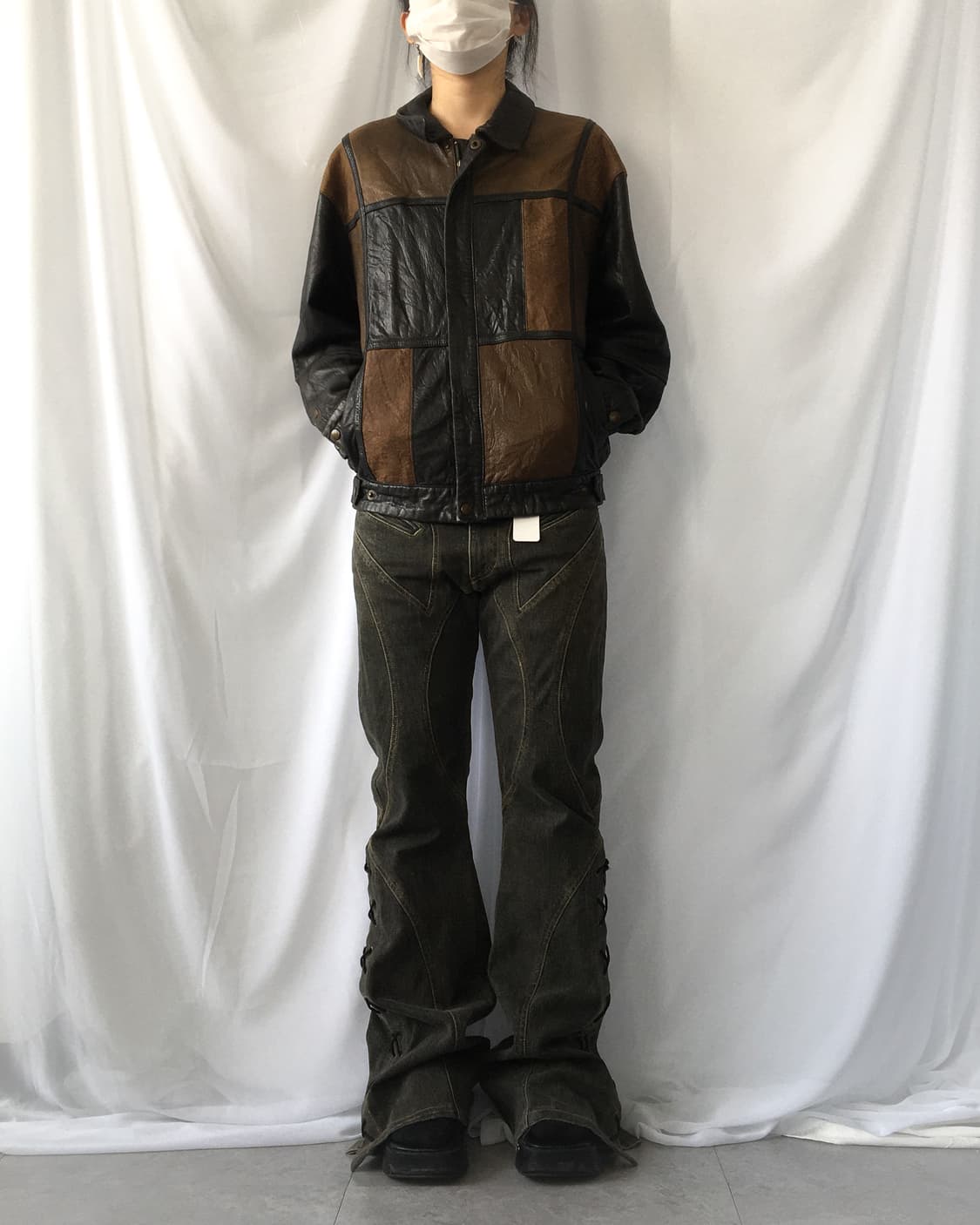 Patch work goat leather jacket 상품이미지6