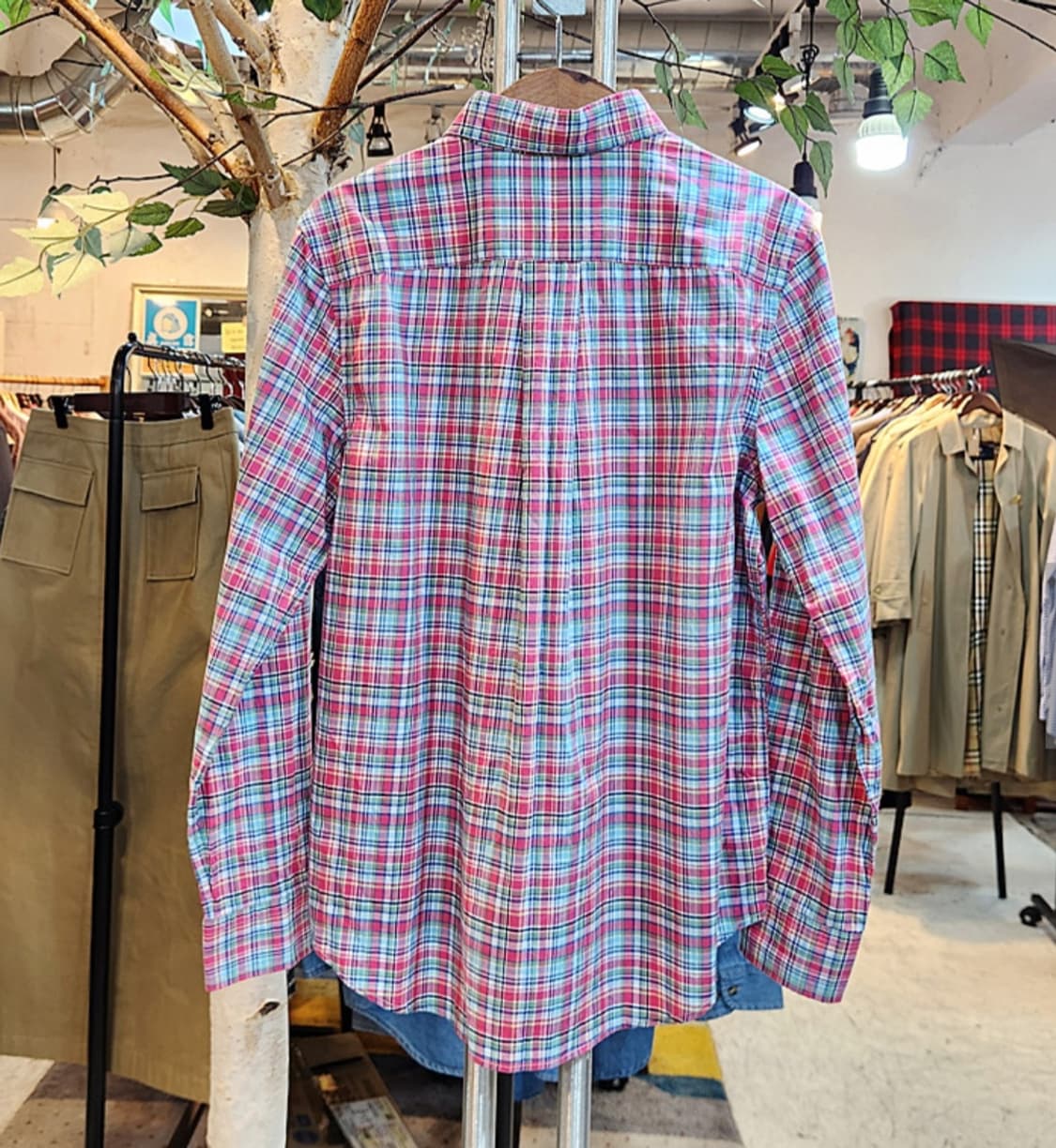 RALPH LAUREN 랄프 로렌 코튼 체크 카라 셔츠 상품이미지6