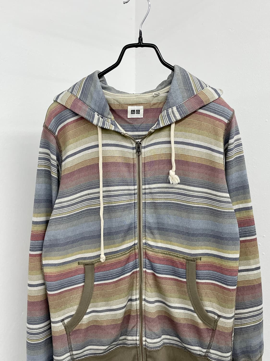 빈티지 에스닉 스트라이프 후드집업 상품이미지5
