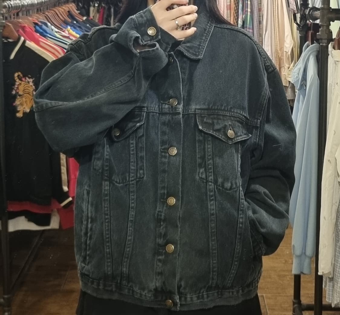 [Hi] vtg 빈티지 데님자켓 블랙 상품이미지4