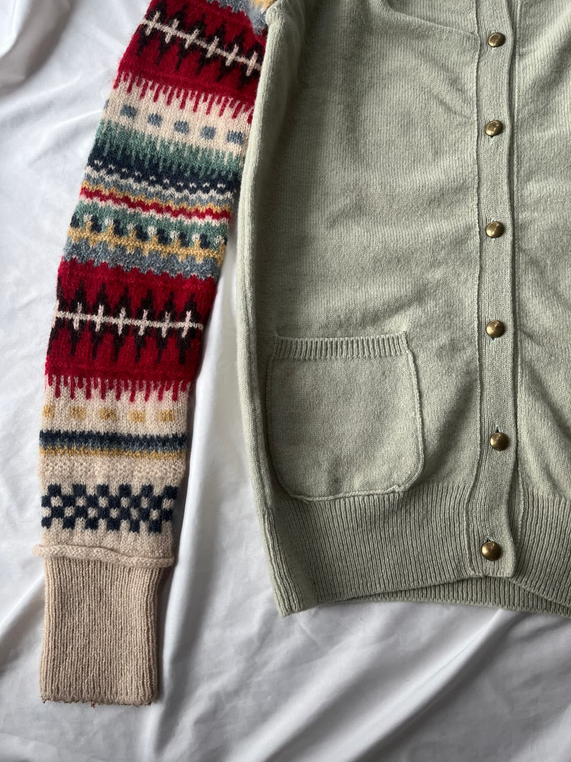 츠모리 치사토 노르딕 울 포켓 니트 가디건 스웨터 상품이미지2