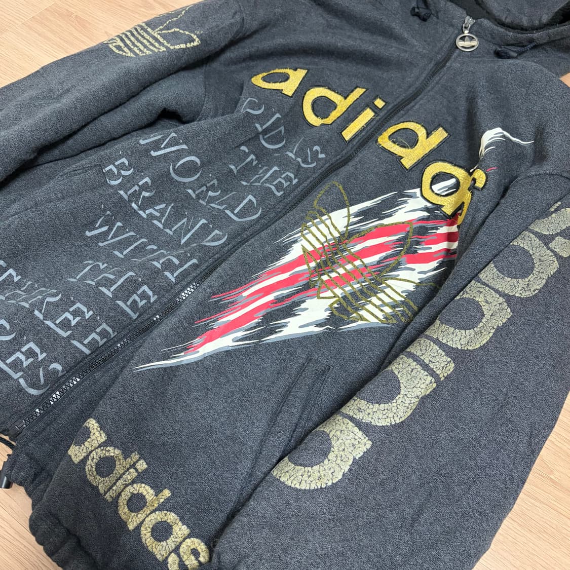 아디다스 빈티지 80s 90s 데상트 콜라보 올드 고전 후드집업 점퍼 상품이미지2