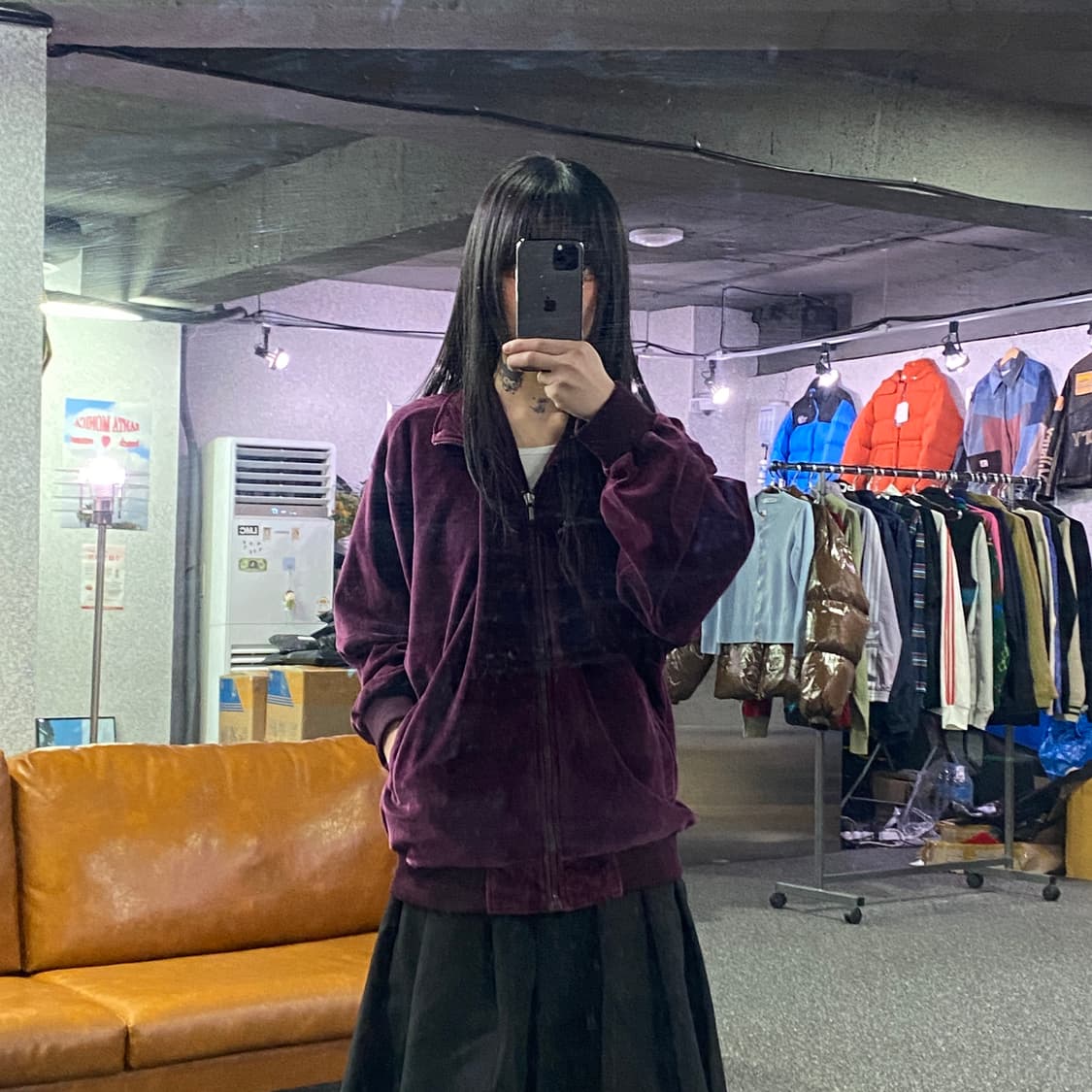 아디다스 90s 벨루어 버건디 트랙탑 져지 자켓  B4154 상품이미지1