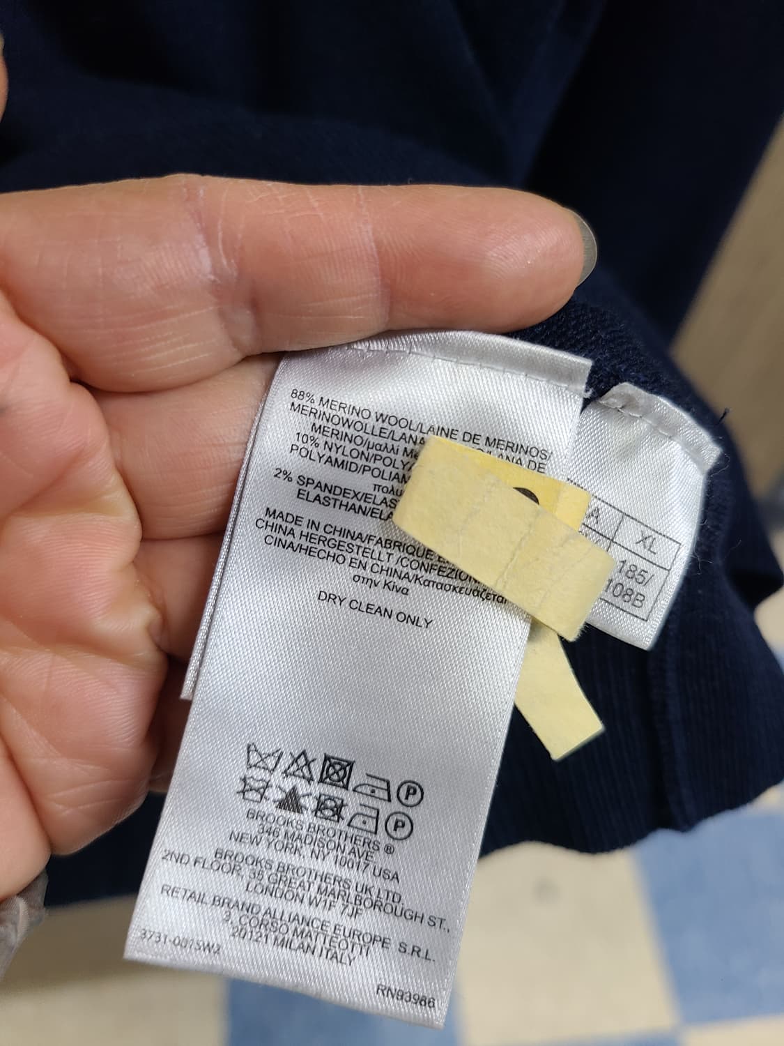 브룩스브라더스 네이비 V넥 니트 XL  상품이미지5