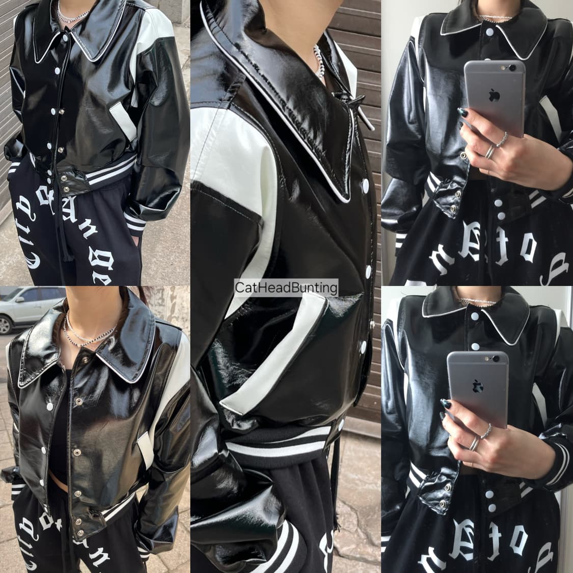 바시티 자켓 릿킴 블랙업 원더원더 키미스 히피디피 상품이미지6