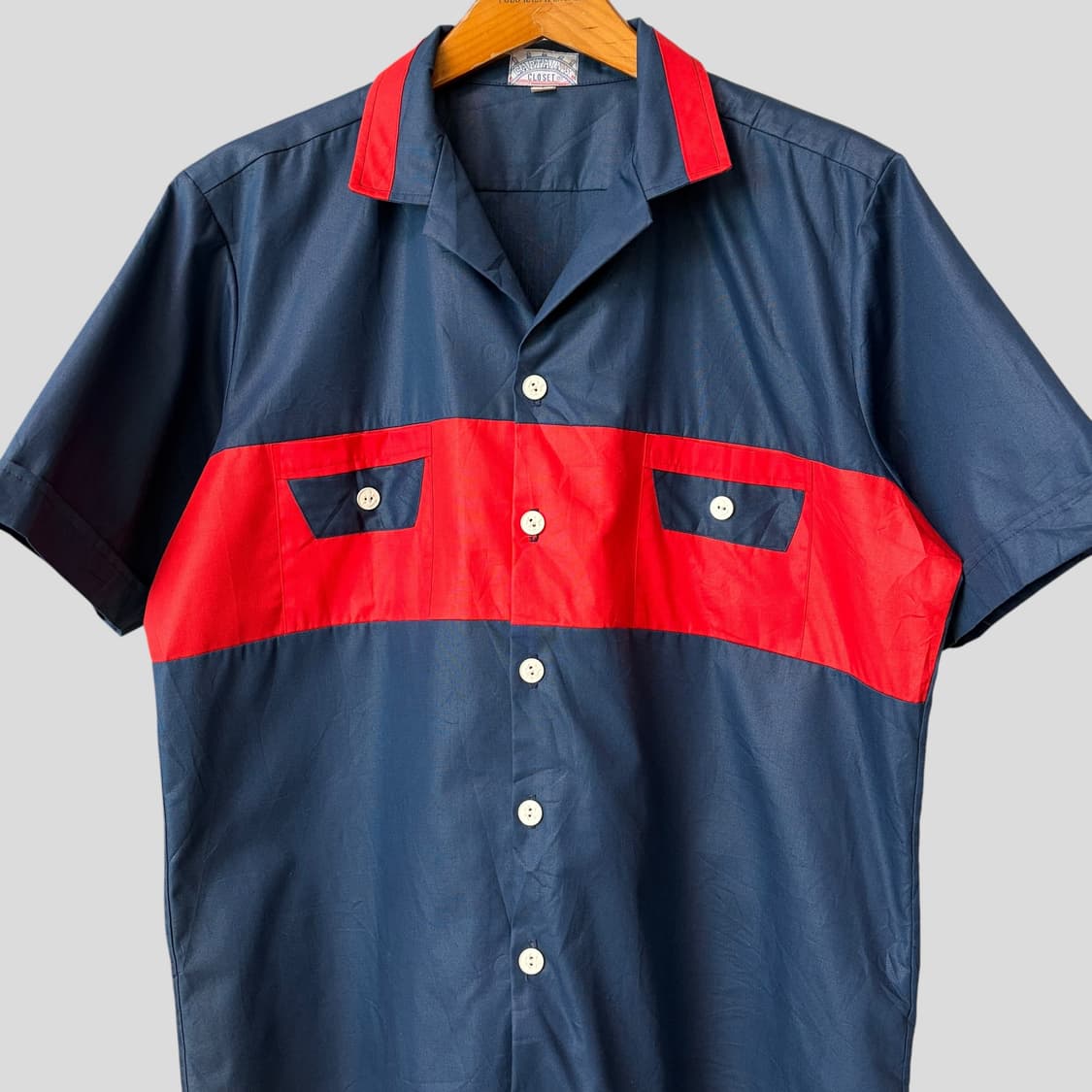 (L)CAPTAIN'S CLOSET 마린 반팔셔츠 made in usa 상품이미지2