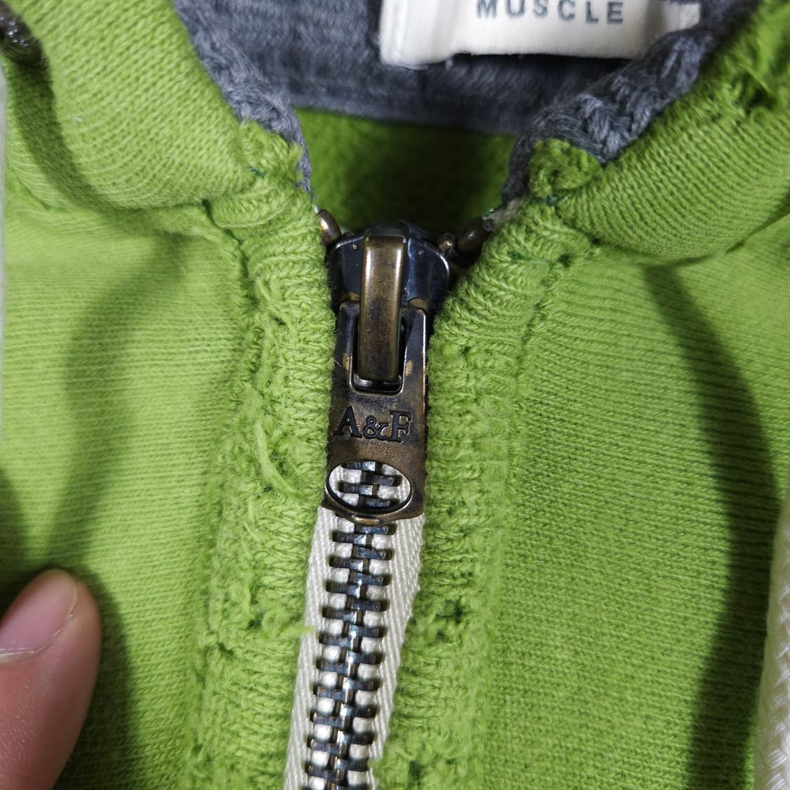 아베크롬비 후드집업 그린  상품이미지3