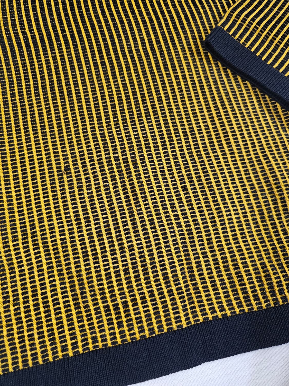 [L] COS 코스 옐로우 스트라이프 하프집업 코튼 니트 상품이미지6