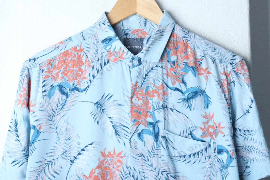 (XL) 브랜드빈티지 반팔셔츠 남방 USA 하와이안 블루-H33349 상품이미지3