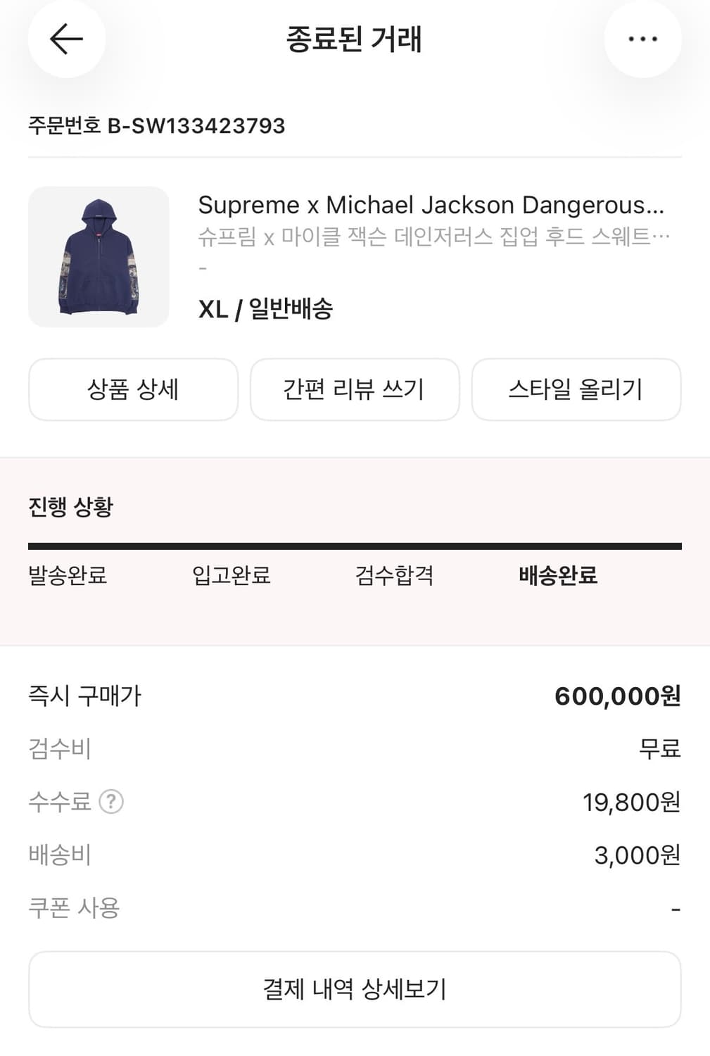 슈프림 마이클잭슨  데인저러스 집업 후드 상품이미지2