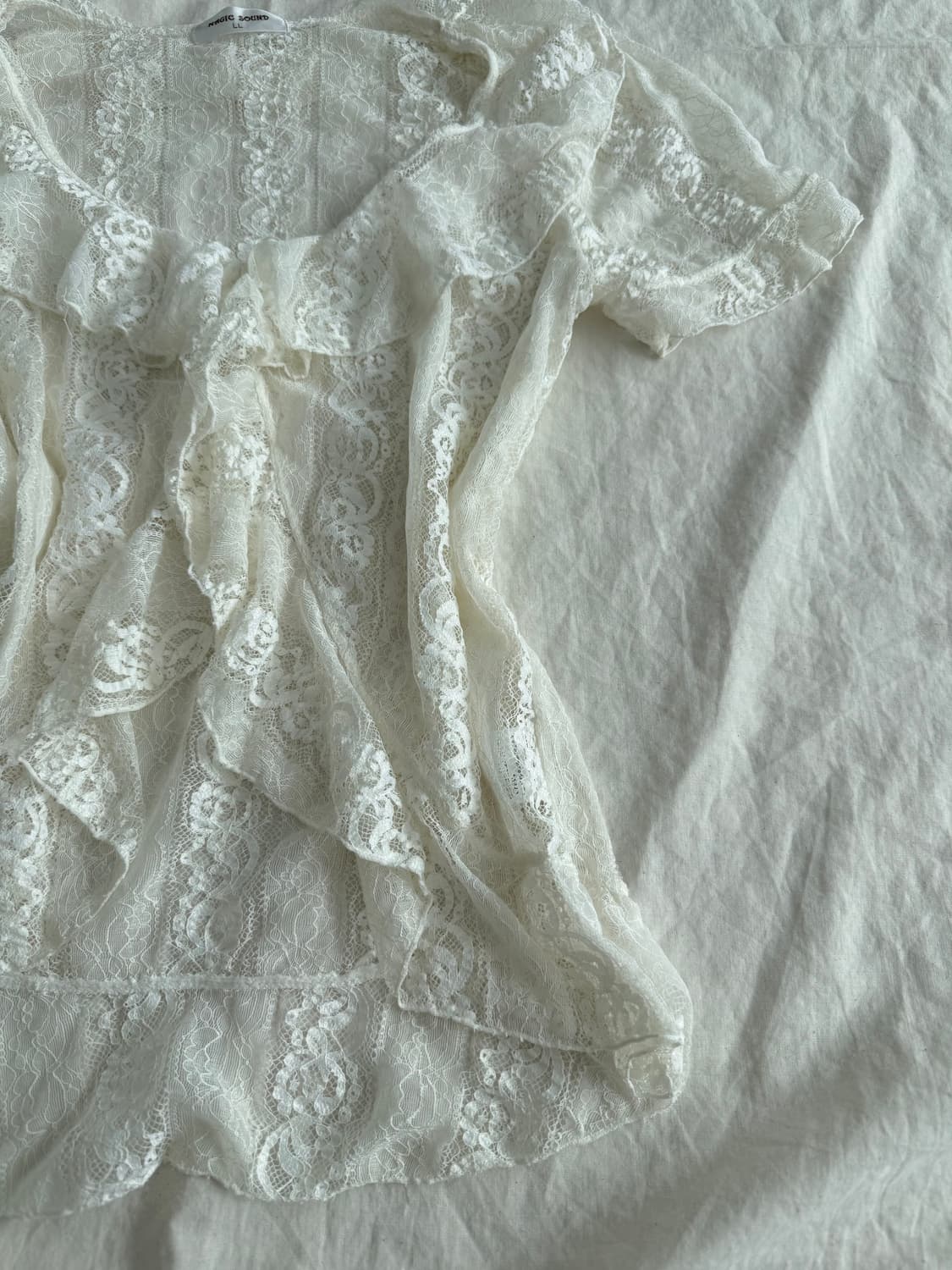 아이보리 페어리 레이스 반팔 가디건 상품이미지3