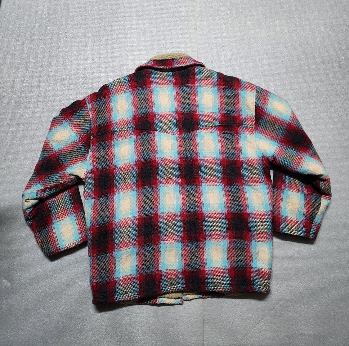 빈티지 BIGI 비기 체크 울 헤비 자켓 상품이미지4
