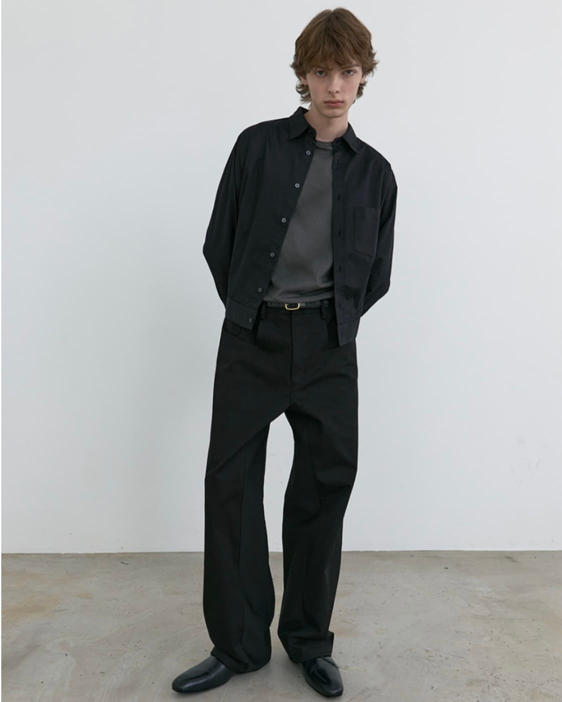 아이엘 콥셔츠 블랙 48 상품이미지2