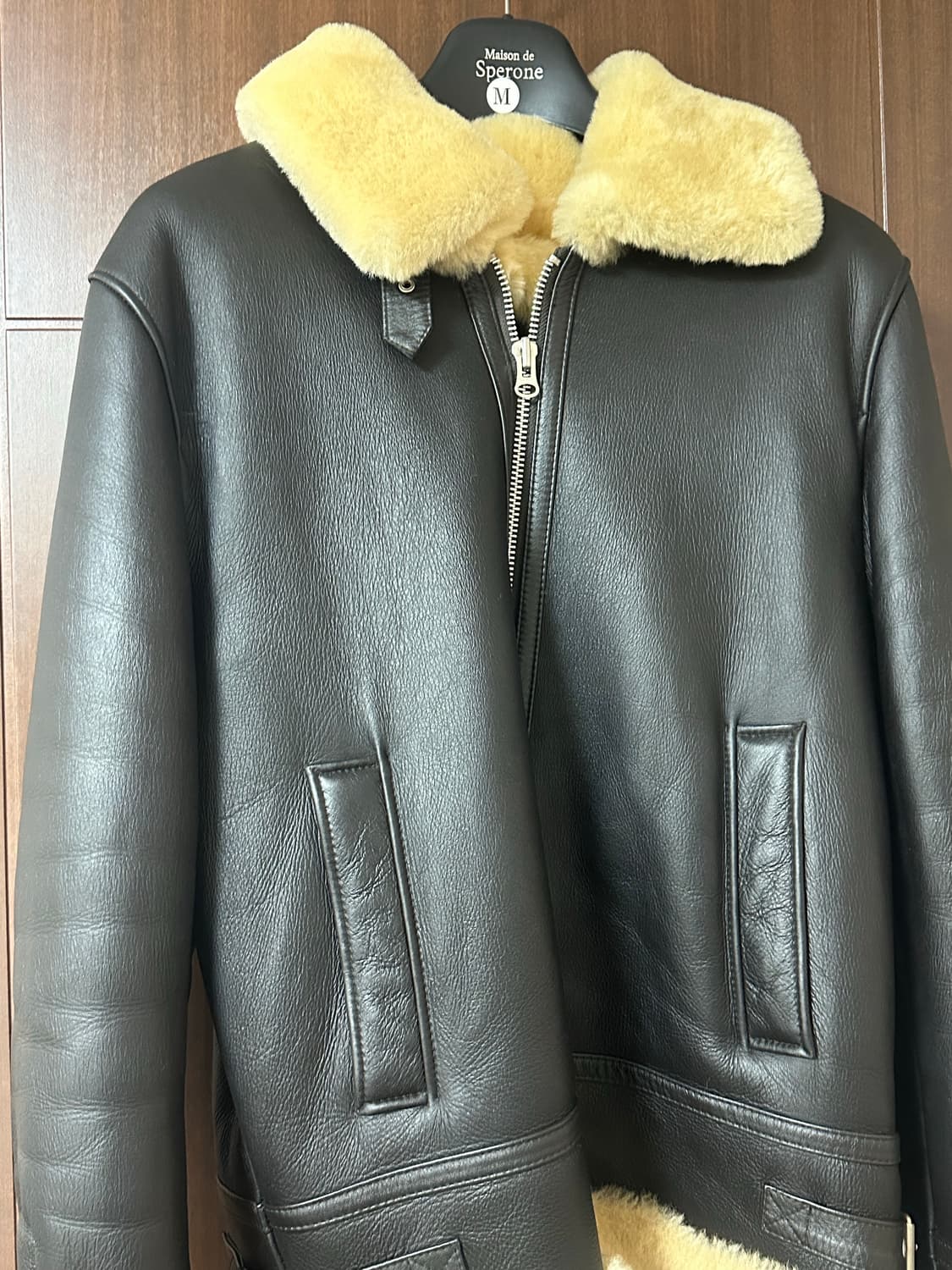 스페로네 리얼 B3 무스탕 자켓 맨 (브라운) M size 상품이미지2