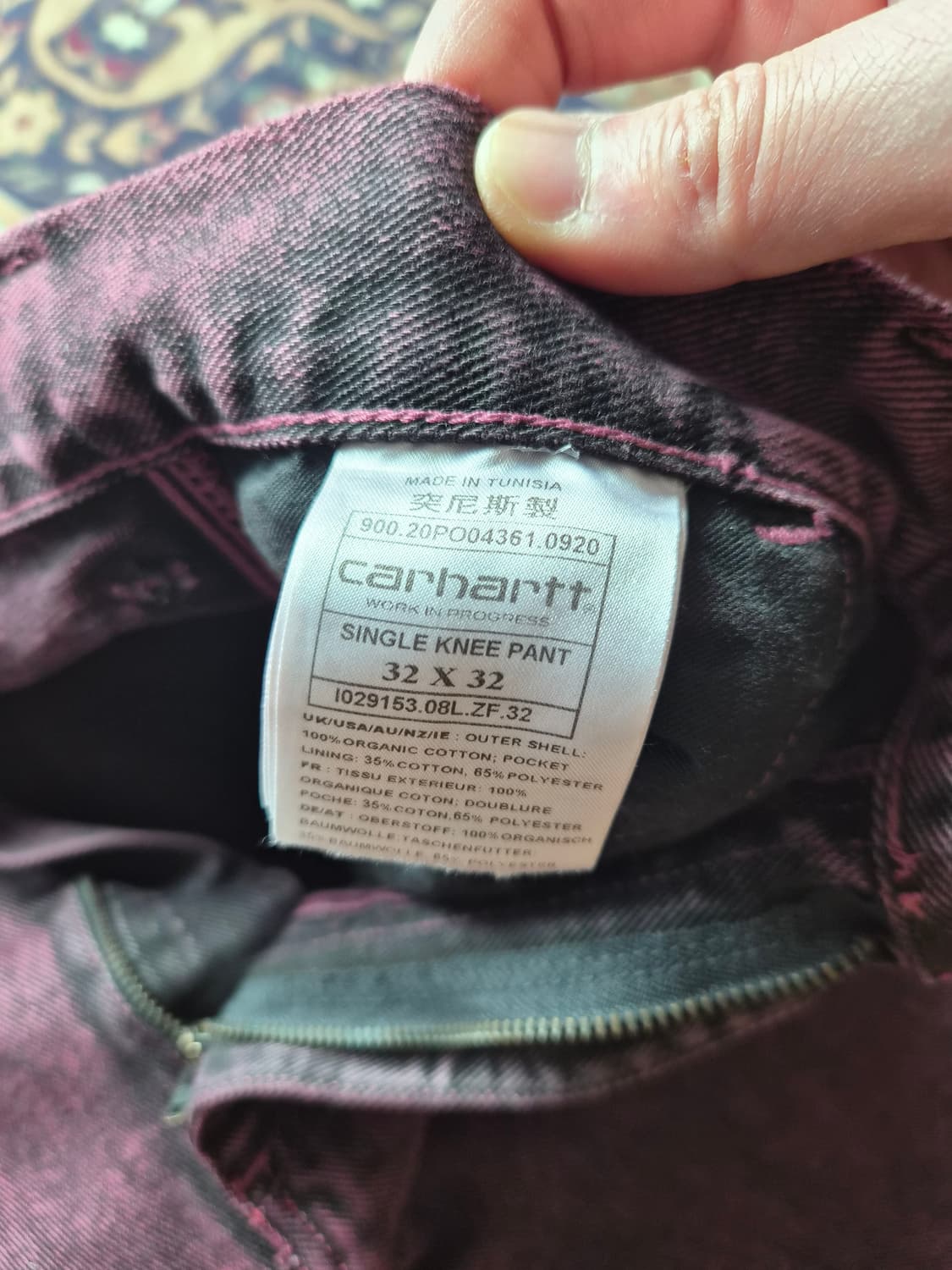 칼하트 WIP 싱글니 데님팬츠 32 상품이미지3