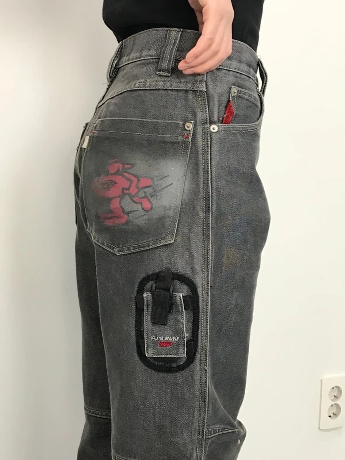 PJS SURF Patch Detail Denim Pants 상품이미지4